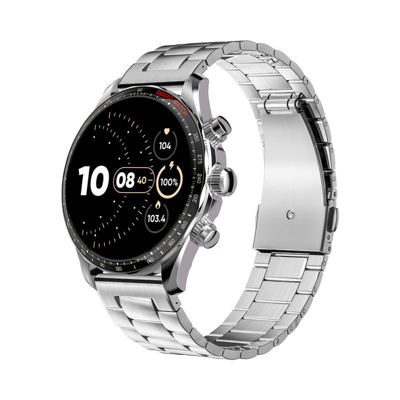 KM68 AMOLED Smart Watch High-end Business Style for Men 1.43 Inch 466*466 HD Screen Smartwatch with BT Call Heart Rate Monitor